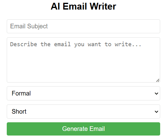 Email Writer project thumbnail